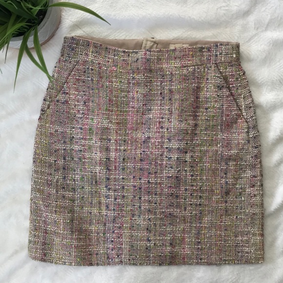 J. Crew Dresses & Skirts - J Crew Multicolor Tweed Short Pencil Career Skirt